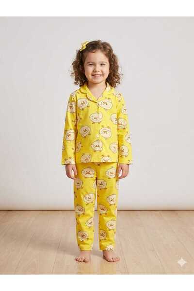 Pıtırkids SÜET KUMAŞ ÖRDEK DESENLİ PİJAMA TAKIMI