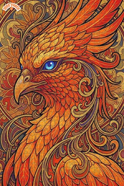 Esranın Dünyası الطائر الأسطوري ذو الأجنحة النارية منقوش لوحة زيتية مزدوج الط...