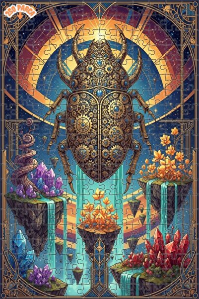 Esranın Dünyası Mechanical Insect Art Double-Layer Framed Wooden Puzzle 250 P...