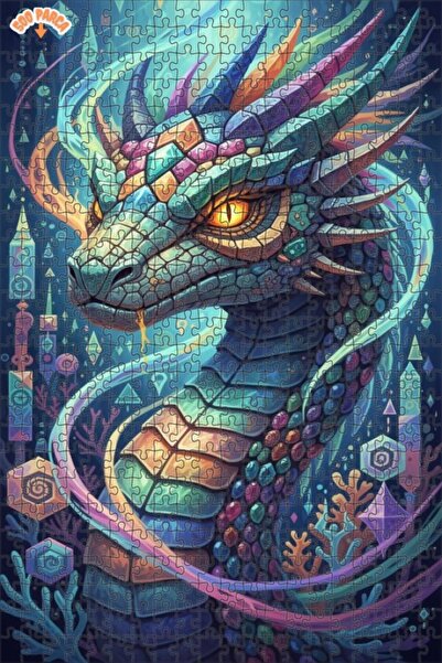 Esranın Dünyası Magical Dragon Art Double Layer Framed Wooden Puzzle 500 Piec...