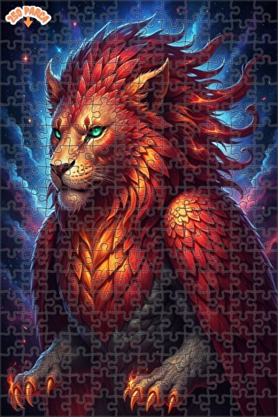 Esranın Dünyası Red Winged Lion Mythological Art 250 Pieces 30X30