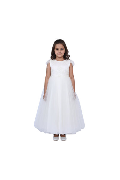 ddaniela - Long Party Dress with Patterns Peach Colour