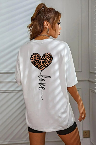 SUNFREE LEOPARD LOVE Spate și față cu imprimeu guler rotund supradimensionat ...