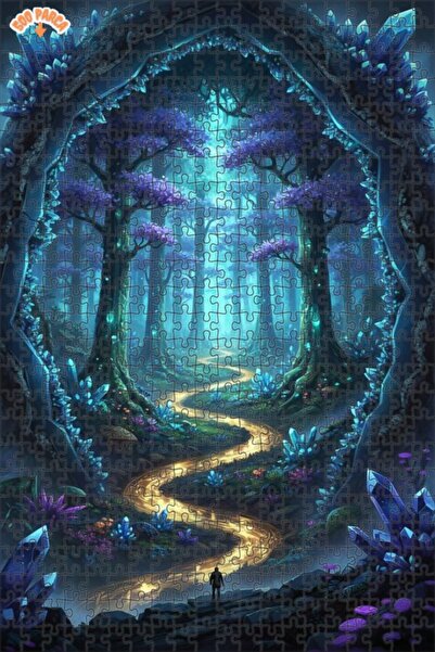 Esranın Dünyası Mysterious Crystal Forest Journey Double Layer Framed Wooden ...