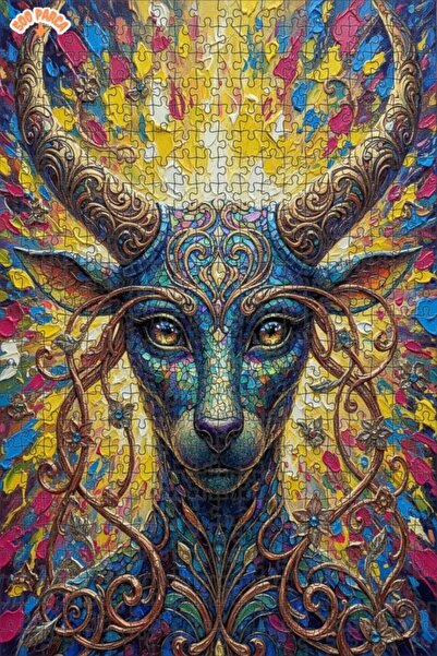 Esranın Dünyası Magical Horned Creature Oil Painting Lookalike Wooden Puzzle ...