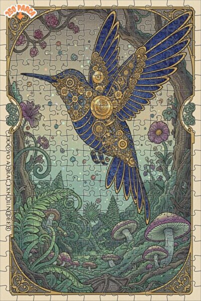 Esranın Dünyası لغز الغابة الغامضة للطائر الهلالي السحري، أحجية خشبية مكونة م...