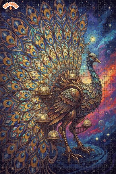 Esranın Dünyası عمل فني لطائر الطاووس كما هو موضح في الصورة 500 قطعة 50×30