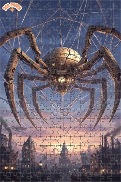 Esranın Dünyası Steam Engine Spider Double-Layer Framed Wooden Puzzle 250 Pie...