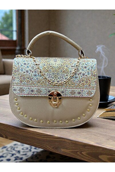 KAYA GİFT AND BAG OVAL DAMGALI KADIN KİLİTLİ EL VE OMUZ ÇANTASI
