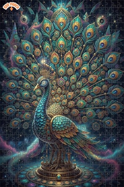 Esranın Dünyası لغز فلكي غامض يشبه الطاووس، لوحة زيتية، مزدوج الطبقات قطعة من...