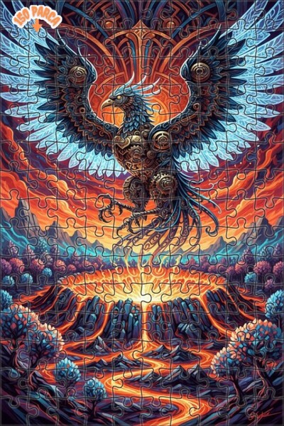 Esranın Dünyası Mystic Mekanik Anka Double Layer Framed Wooden Puzzle 150 Pie...