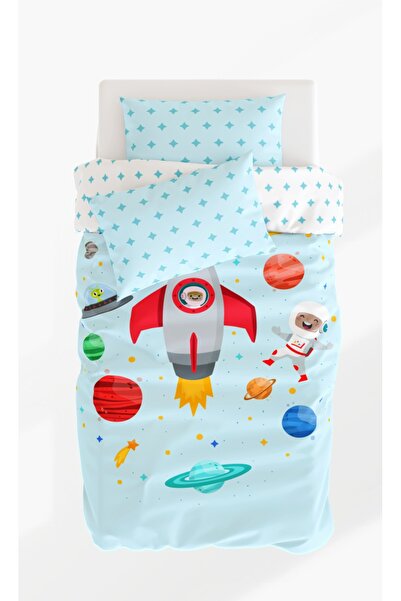 itsybitsy Spacey Reversible Cotton Satin Multi-Colored Children's Duvet Cover...