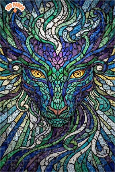 Esranın Dünyası لغز خشبي لفن الفسيفساء للحياة البرية السحرية مزدوج الطبقات إط...