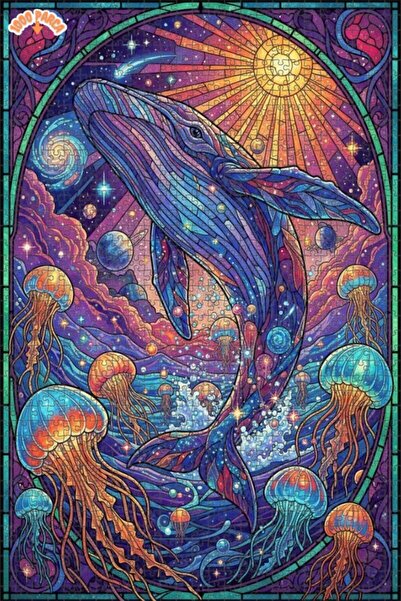 Esranın Dünyası لغز خشبي للمشوارع السحرية للحوت: رحلة كونية، مزدوج الطبقات إط...