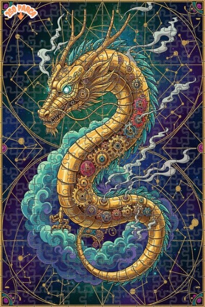 Esranın Dünyası Çarklı Gök Ej Leather Oil Painting Look Art Puzzle 250 Pieces...