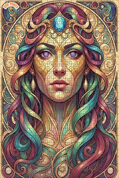 Esranın Dünyası Mysterious Woman Portrait Oil Painting Lookalike Art Puzzle 5...