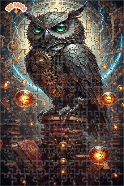 Esranın Dünyası Mechanical Owl Artwork Double Layer Framed Wooden Puzzle 150 ...