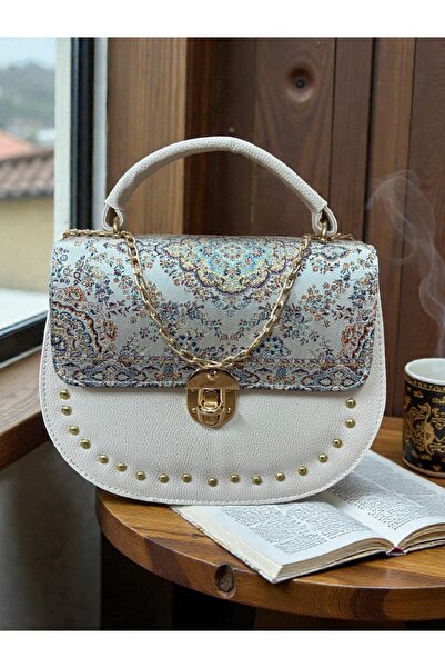 KAYA GİFT AND BAG OVAL DAMGALI KADIN KİLİTLİ EL VE OMUZ ÇANTASI