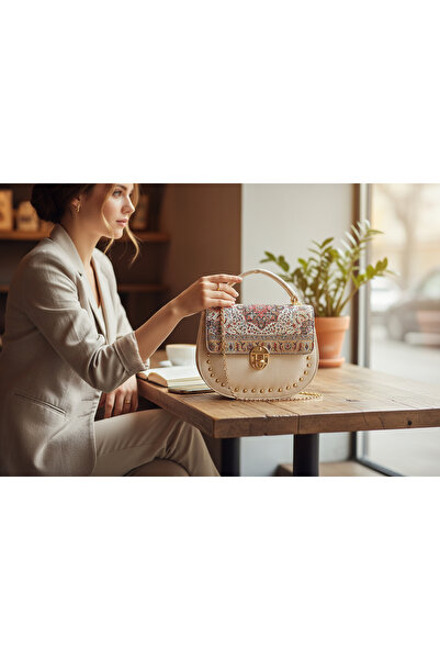 KAYA GİFT AND BAG OVAL DAMGALI KADIN KİLİTLİ EL VE OMUZ ÇANTASI