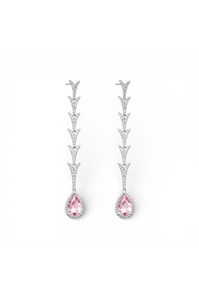 neslyaccessories Aurora Pink Drop Sparkle Earrings