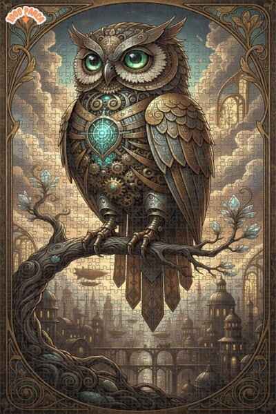 Esranın Dünyası Mechanical Owl Art 1000 Pieces 70X50