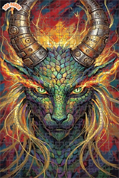 Esranın Dünyası Dragon Fire Double Layer Framed Wooden Puzzle 250 Pieces 30X30