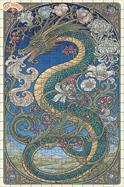 Esranın Dünyası Dragon Warrior Oil Painting Lookalike Art Nouveau Double-Laye...