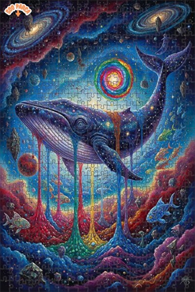 Esranın Dünyası لوحة زيتية لشلالات السماء على شكل حوت، مزدوج الطبقات قطعة من ...