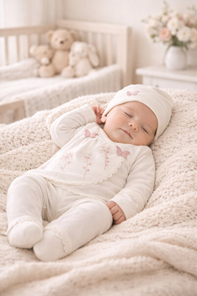 Arin Baby طقم خروج من المستشفى لحديثي الولادة مكون من 5 قطع بتفاصيل على شكل ف...