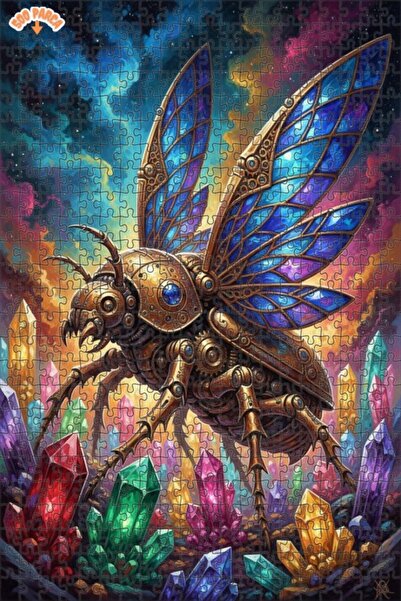 Esranın Dünyası Steampunk Insect Crystal Universe Oil Painting Double-Layer F...