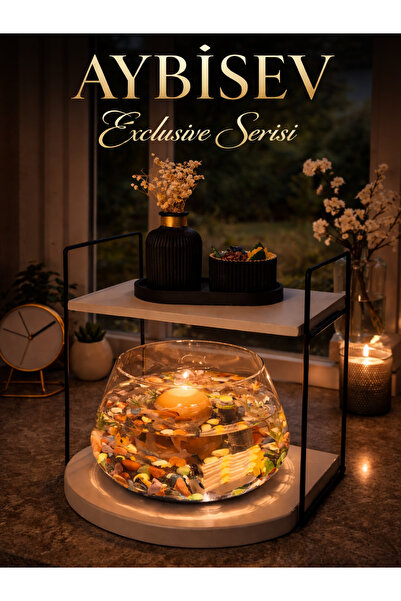 Okay Işıklı Zarif ve Premium Cam Fanus İçinde Beta Balığı Akvaryum & Fanus St...