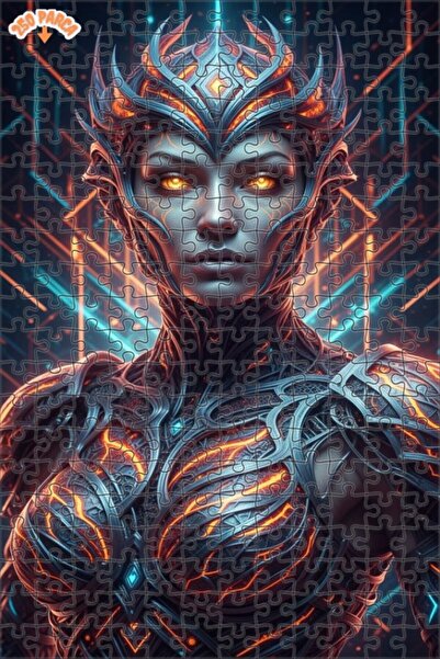 Esranın Dünyası لوحة زيتية لملكة المحاربين السيبيريين، لغز خشبي مكون من مزدوج...