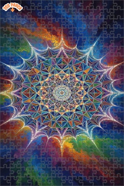 Esranın Dünyası لوحة فنية ملونة على شكل ماندالا، ألغاز خشبية مكونة من مزدوج ا...