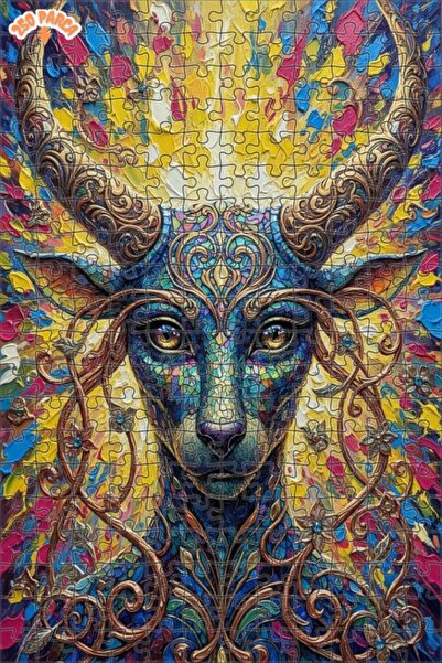 Esranın Dünyası Magical Horned Creature Oil Painting Lookalike Wooden Puzzle ...