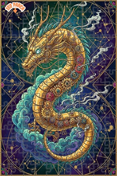 Esranın Dünyası Çarklı Gök Ej Leather Oil Painting Look Art Puzzle 150 Pieces...