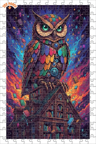 Esranın Dünyası Magical Knowledge Owl Double-Layer Framed Wooden Puzzle 250 P...