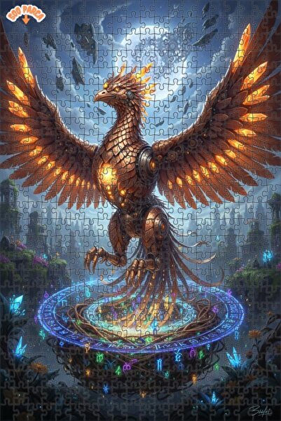 Esranın Dünyası Mechanical Feathered Bird with Crystal Wings Double-Layer Fra...