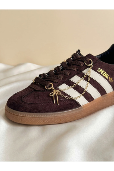 Gistoria Beyaz Kelebek ve Fiyonk Figürlü Çiftli Zincir Ayakkabı Süsü