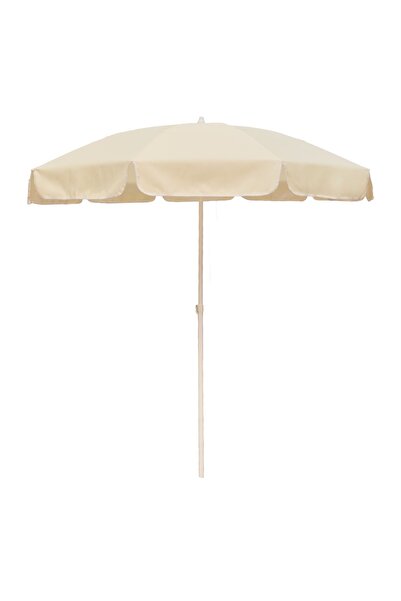 form outdoor Mega Şemsiye 240/10 KREM - 240cm Çapında Yuvarlak 10 Telli