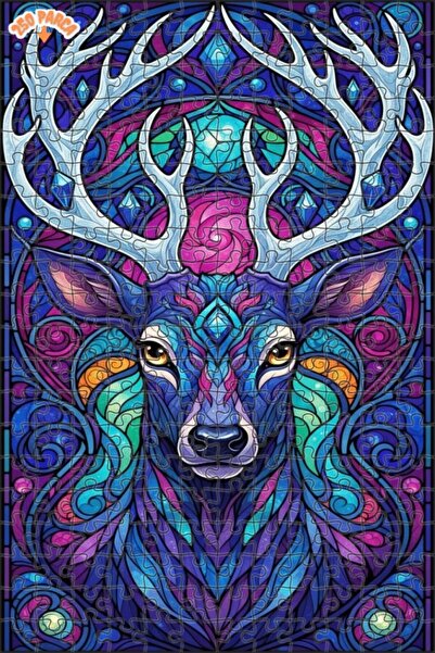 Esranın Dünyası لغز خشبي فني مكون من مزدوج الطبقات إطارًا بتصميم فسيفساء الغز...