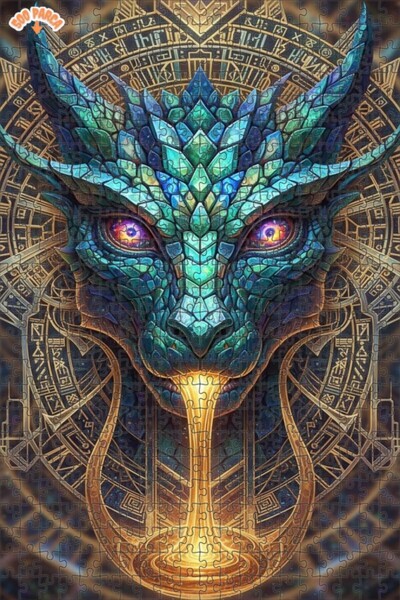 Esranın Dünyası Double Layer Framed Wooden Puzzle 500 Pieces 50X30 with Drago...