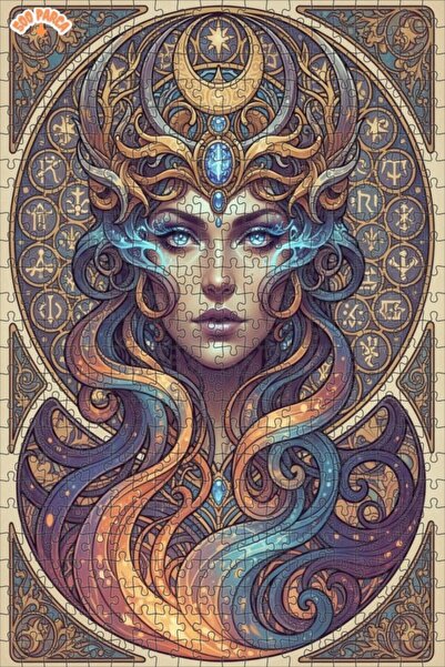 Esranın Dünyası Mysterious Woman Portrait Oil Painting Look Double Layer Fram...