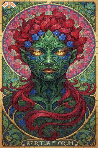 Esranın Dünyası The Spirit of Flora Oil Painting Lookalike Double-Layer Frame...