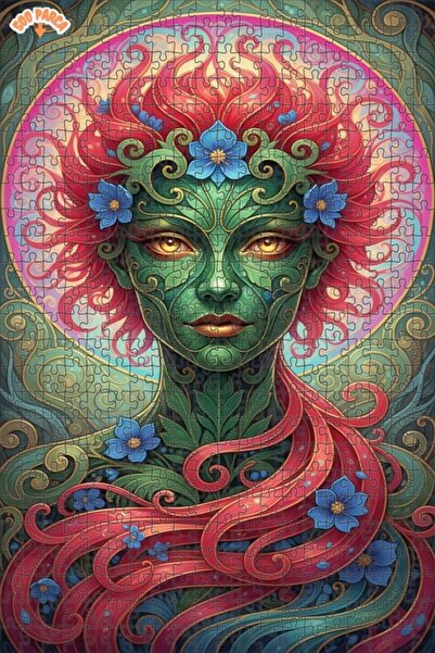 Esranın Dünyası Nature Fairy Oil Painting Look Wooden Puzzle 500 Pieces 50X30