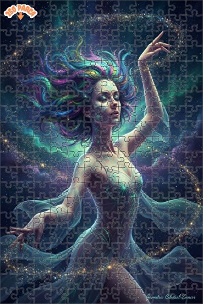 Esranın Dünyası Space Dancer Oil Painting Lookalike Double-Layer Framed Woode...