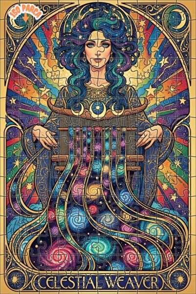 Esranın Dünyası Woven Pieces of the Sky Oil Painting Look Wooden Puzzle with ...