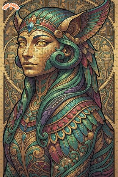 Esranın Dünyası Ancient Egyptian Queen Oil Painting Look Double Layer Framed ...