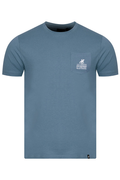 U.S. GRAND POLO EQUIPMENT & APPAREL Men's short-sleeved Cotton T-shirt with E...