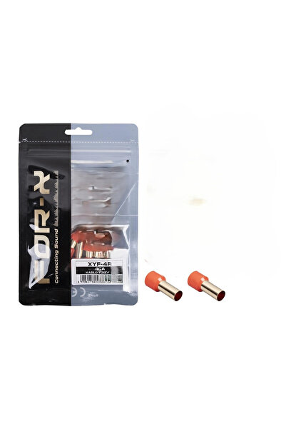 For-X 4ga Bakır Yalıtımlı Amfi Kablosu Ucu - Kırmızı - 2 Adet - 25 Mm İzoleli...