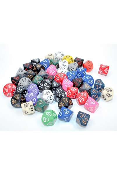 Chessex D10 Zaruri Opace – culoare aleatorie (bucată)